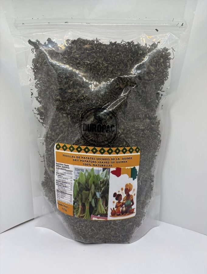 Feuilles de patate séchées de Guinée – 125 g