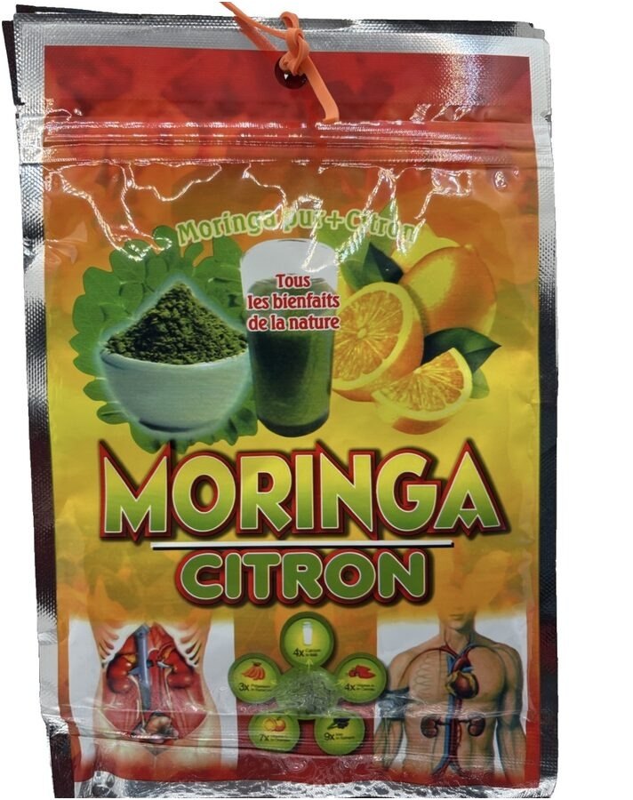 Poudre de moringa citron – Marché Mamou, épicerie africaine à Montréal