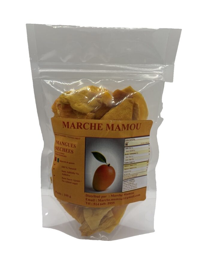 Mangues séchées – 80 g – Marché Mamou, épicerie africaine à Montréal